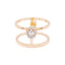 Bague 53 Messika Glam'Azone - Bague en or rose et diamants 58 Facettes 35210