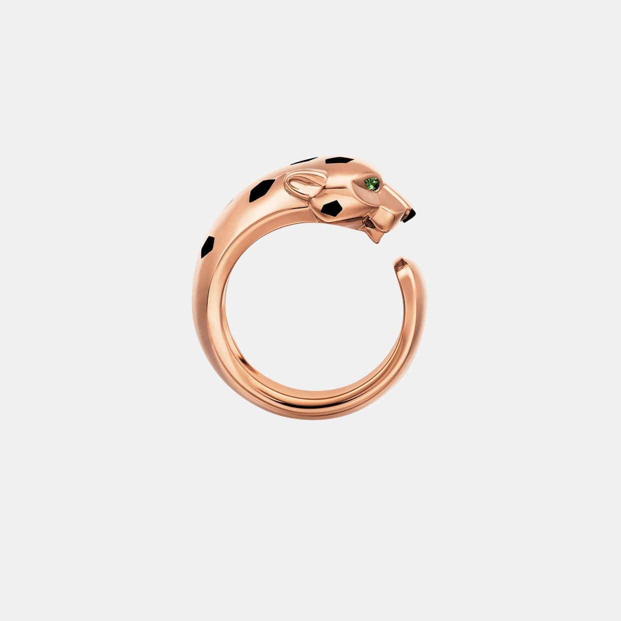 Bague Panthère Or rose Grenat