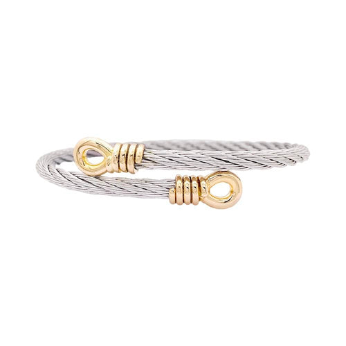 Bracelet Fred Force 10 - Bracelet en or jaune 750 et acier 58 Facettes 34067