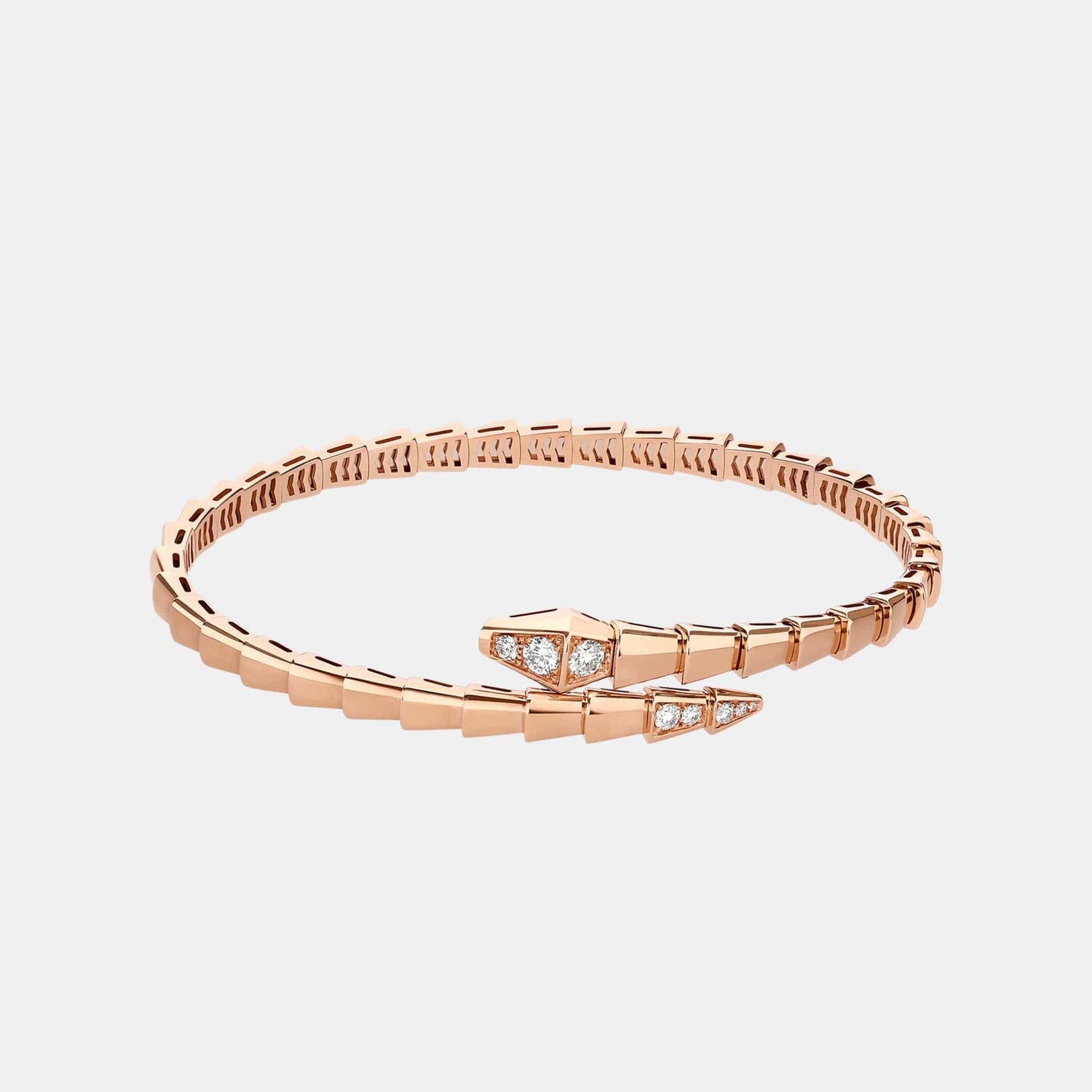 Bracelet Serpenti Viper Or rose Diamant 0.47ct