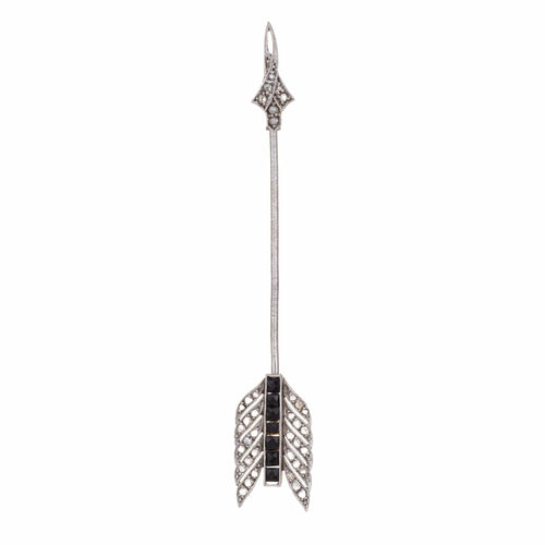 Broche Époque édouardienne - Broche jabot en platine et diamants 58 Facettes G11649
