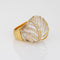 Bague 47 Bague cocktail vintage en or jaune 18 carats, cristal de roche et diamants 58 Facettes G11967