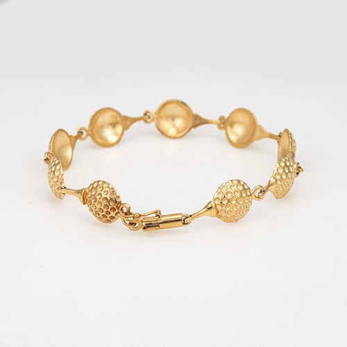 Bracelet 47 Bracelet à maillons balle de golf en or jaune 14k 58 Facettes G12157