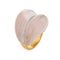 Bague 47 Bague contemporaine en or jaune 18k, quartz rose et diamants 58 Facettes G12181