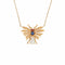Collier Art déco - Collier insecte en or jaune 14 carats, opale, saphir, rubis et perles 58 Facettes G12652