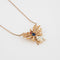 Collier Art déco - Collier insecte en or jaune 14 carats, opale, saphir, rubis et perles 58 Facettes G12652