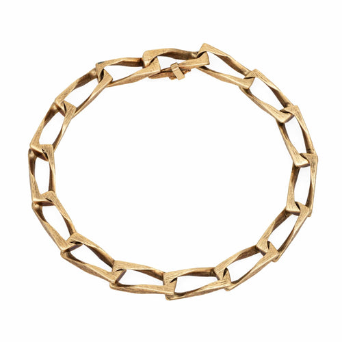 Bracelet Bracelet maille gourmette carrée vintage en or jaune 14 carats 58 Facettes G12675