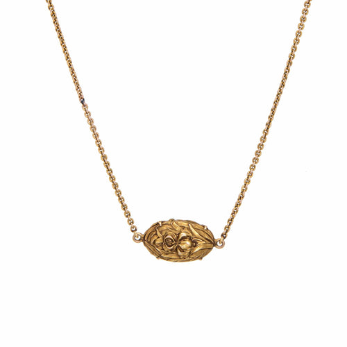 Montre Art nouveau - Collier chaîne de montre ancien en or jaune et turquoise 58 Facettes G13032