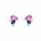 Boucles d'oreilles Boucles d'oreilles puces grappe saphirs et diamants en or blanc 14k 58 Facettes G13171