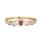 Bracelet Bracelet jonc vintage - Opales, tourmaline rose cœur et diamants en or jaune 14k 58 Facettes G13201