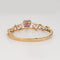 Bracelet Bracelet jonc vintage - Opales, tourmaline rose cœur et diamants en or jaune 14k 58 Facettes G13201