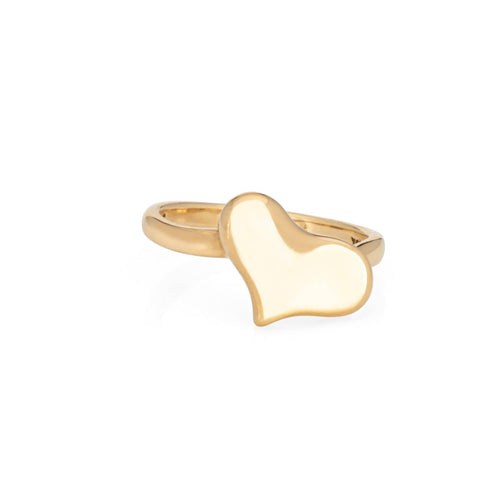 Bague 53 Angela Cummings - Bague cœur vintage en or jaune 18 carats 58 Facettes G13407