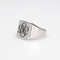 Bague 53.5 Cartier - Bague chevalière vintage en platine 950 gravée 58 Facettes G13443