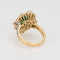 Bague 54 Bague cocktail vintage en or jaune 18 carats, émeraude et diamants 58 Facettes G13550