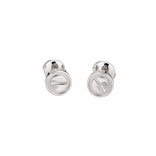 Boucles d'oreilles Cartier LOVE - Boucles d’oreilles puces en or blanc 18 carats 58 Facettes G13604