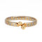 Bracelet Bulgari Tubogas - Bracelet vintage en or jaune 18k et acier 58 Facettes G13646