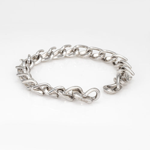 Bracelet Tiffany & Co Forge - Bracelet à maillons moyen en argent 58 Facettes G13654