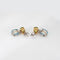 Boucles d'oreilles Boucles d'oreilles pendantes en or 18k, péridot, topaze bleue et diamants 58 Facettes G13657