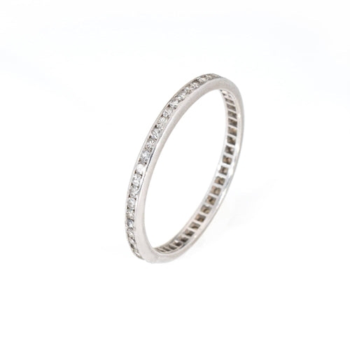 Bague 58 Art déco - Bague alliance en platine 900 et diamants 58 Facettes G13668