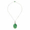 Collier Art déco - Collier fleurs en or blanc 14 ct et platine, jade et diamants 58 Facettes G13669