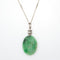 Collier Art déco - Collier fleurs en or blanc 14 ct et platine, jade et diamants 58 Facettes G13669