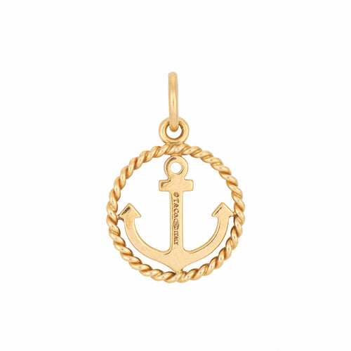 Pendentif Tiffany & Co - Pendentif ancre en or jaune 18 carats 58 Facettes G13682