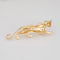 Pendentif Panthère - Broche pendentif vintage en or jaune 18 carats émeraude 58 Facettes G13689