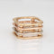 Bague 52 Bague carrée cage vintage en or jaune, blanc et rose 14k 58 Facettes G13697