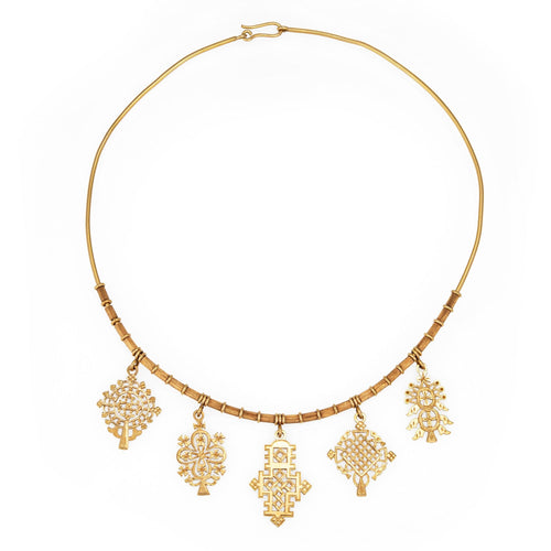 Collier Collier ras-de-cou vintage - Collier à médaillons en or jaune 18k 58 Facettes G13704