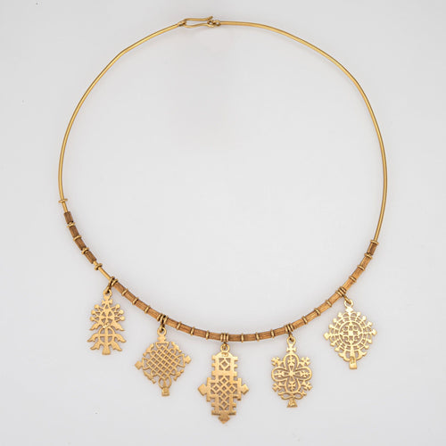 Collier Collier ras-de-cou vintage - Collier à médaillons en or jaune 18k 58 Facettes G13704