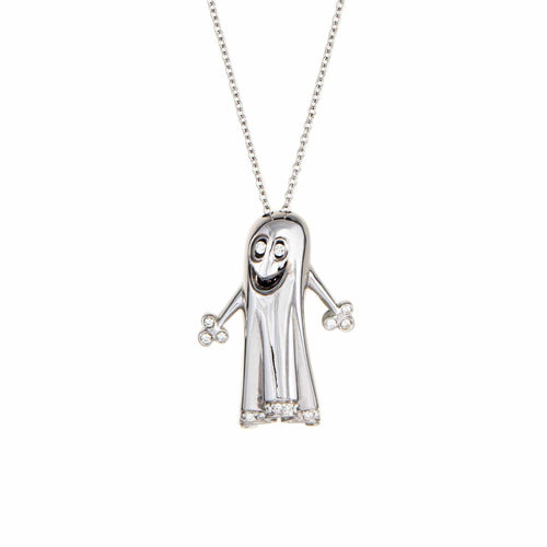 Collier Collier fantôme en or blanc 18k et diamants 58 Facettes G13708