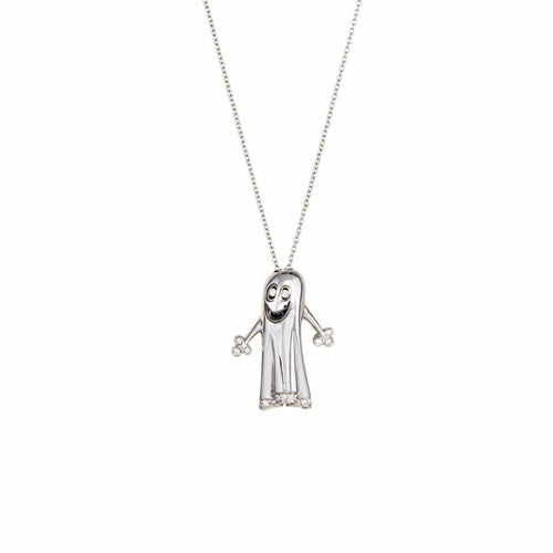 Collier Collier fantôme en or blanc 18k et diamants 58 Facettes G13708