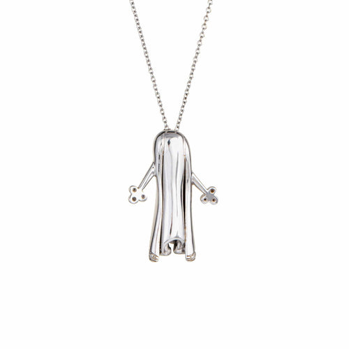 Collier Collier fantôme en or blanc 18k et diamants 58 Facettes G13708