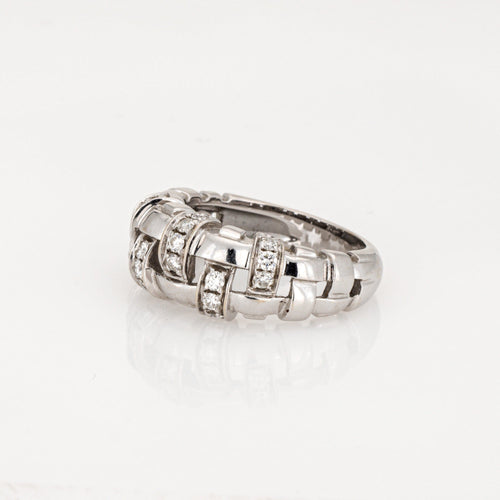 Bague 50 Tiffany & Co - Bague Vannerie en or blanc 18k et diamants 58 Facettes G13719