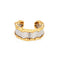 Bague 52 Van Cleef & Arpels - Bague jonc manchette vintage en or jaune 18k et acier 58 Facettes G13723