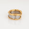Bague 52 Van Cleef & Arpels - Bague jonc manchette vintage en or jaune 18k et acier 58 Facettes G13723