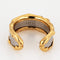 Bague 52 Van Cleef & Arpels - Bague jonc manchette vintage en or jaune 18k et acier 58 Facettes G13723
