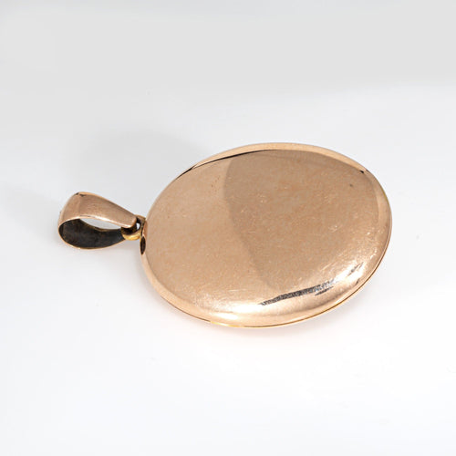 Pendentif Pendentif médaillon victorien Étoile du Nord en or rose 14k et diamants 58 Facettes G13740