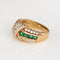 Bague Tiffany & Co - Bague vintage en or jaune 18k, émeraudes et diamants 58 Facettes G13864