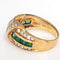 Bague Tiffany & Co - Bague vintage en or jaune 18k, émeraudes et diamants 58 Facettes G13864