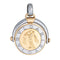 Pendentif Bulgari Zodiac Tondo - Pendentif vintage Aquarius en or jaune 18k et acier 58 Facettes G13869