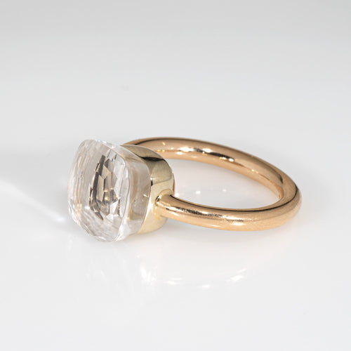 Bague 52 Pomellato Nudo - Bague en or jaune 18 carats et topaze blanche 58 Facettes G13875