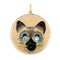 Pendentif Pendentif médaillon chat siamois vintage en or jaune 14 carats 58 Facettes G13898