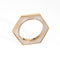 Bague 46 Bague hexagonale en or jaune 18 carats et onyx blanc 58 Facettes G13905
