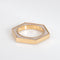 Bague 46 Bague hexagonale en or jaune 18 carats et onyx blanc 58 Facettes G13905