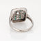 Bague 57 Art déco - Bague vintage en or blanc 14k, diamants et émeraudes 58 Facettes G13914