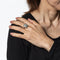 Bague 57 Art déco - Bague vintage en or blanc 14k, diamants et émeraudes 58 Facettes G13914