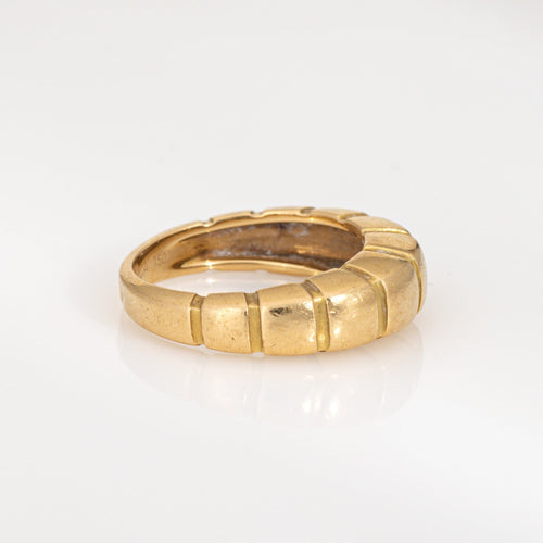 Bague 51 Van Cleef & Arpels - Bague cube vintage en or jaune 18k 58 Facettes G13924