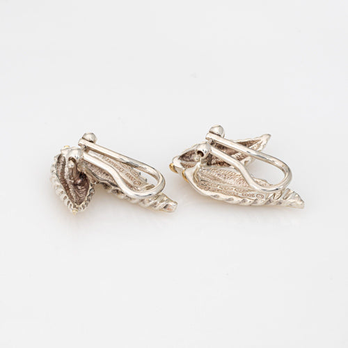 Boucles d'oreilles Tiffany & Co - Boucles d'oreilles feuille en argent et or jaune 18k 58 Facettes G13940