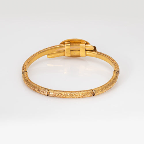Bracelet Belle Époque - Bracelet floral en or jaune 18k, argent et diamants 58 Facettes G13943